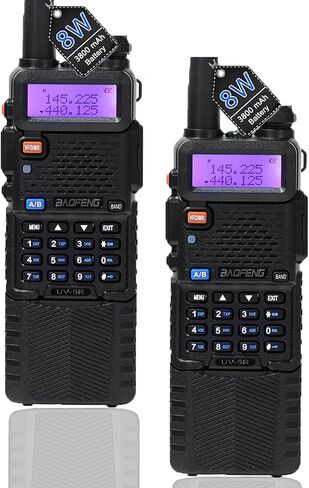 Baofeng UV-5R Radios Walkie Talkies Long Range Ham Radio Handheld Hunting Camping (2 Pack) in Saudi Arabia