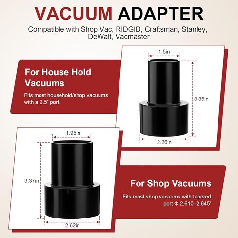 طقم مرفق مستخرج متوافق مع طقم خرطوم مستخرج Shop Vac عصا مستخرج من الفولاذ المقاوم للصدأ مع نافذة عرض، خرطوم مياه بطول 25 قدمًا وخرطوم مكنسة كهربائية بطول 10 أقدام، للتنظيف الصناعي للسجاد والتفصيل التلقائي in Kuwait