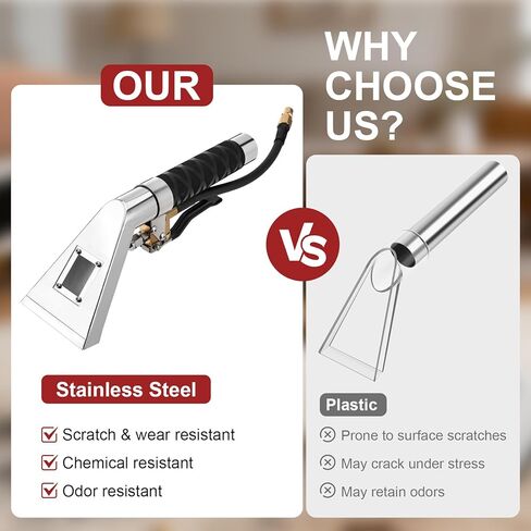 طقم مرفق مستخرج متوافق مع طقم خرطوم مستخرج Shop Vac عصا مستخرج من الفولاذ المقاوم للصدأ مع نافذة عرض، خرطوم مياه بطول 25 قدمًا وخرطوم مكنسة كهربائية بطول 10 أقدام، للتنظيف الصناعي للسجاد والتفصيل التلقائي in Kuwait