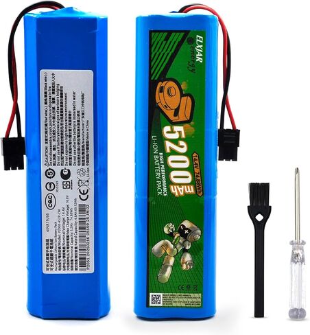 (2 حزمة) 14.4 فولت 5200 مللي أمبير بطارية ليثيوم أيون متوافقة PA61 لـ RoboVac X8 X8 Pro X8 Hybrid X8 Pro SES T226X مكانس كهربائية روبوتية بيضاء هجينة in Kuwait