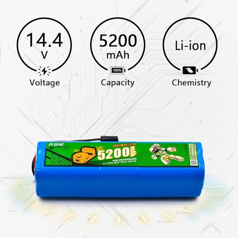 (2 حزمة) 14.4 فولت 5200 مللي أمبير بطارية ليثيوم أيون متوافقة PA61 لـ RoboVac X8 X8 Pro X8 Hybrid X8 Pro SES T226X مكانس كهربائية روبوتية بيضاء هجينة in Kuwait