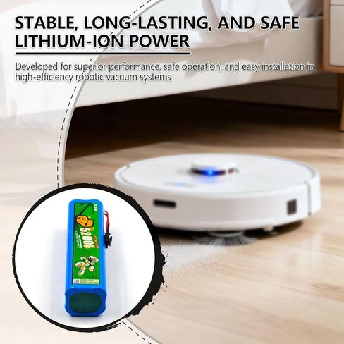 (2 حزمة) 14.4 فولت 5200 مللي أمبير بطارية ليثيوم أيون متوافقة PA61 لـ RoboVac X8 X8 Pro X8 Hybrid X8 Pro SES T226X مكانس كهربائية روبوتية بيضاء هجينة in Kuwait
