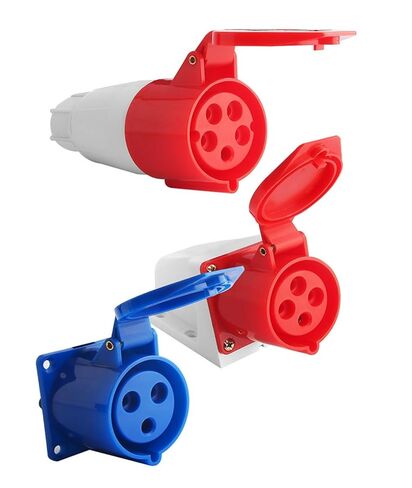 Industrial and Socket Connector Three-Phase 3/4/5 core 16A/32A Waterproof Aviation Male(5 pin 32A Connector Set) in Kuwait