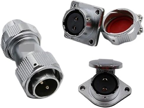 WY20 موصل الطيران المقاوم للماء TE Square 2-Prong المقبس Z خرطوم مرن معدني مستقيم IP67 (Metalhoseplug12-core) in Kuwait
