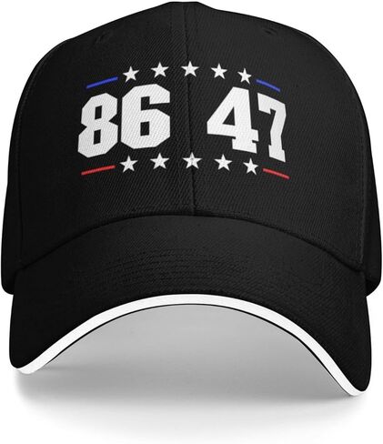 Hats, 8647 Anti 86 47 Funny Gifts Baseball Cap Ponytail Hats Gifts Trucker Hat for Men Women Dad Hats Black in Saudi Arabia