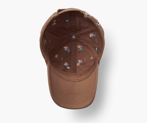 شركة RIFLE PAPER CO. قبعة بيسبول Ditsy Dahlia، تصميم كلاسيكي من 6 ألواح، حزام قابل للتعديل، 100% قطن، طباعة مطرزة بالكامل لحفلات الحديقة، مقاس واحد يناسب الجميع in Kuwait