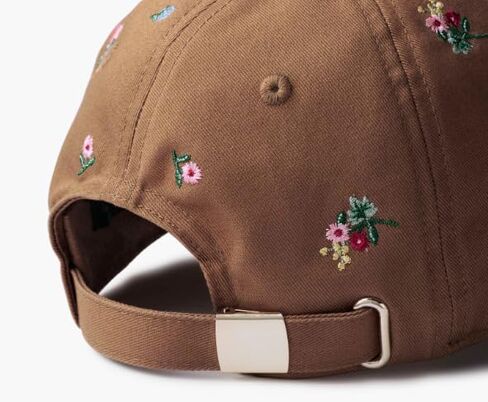 شركة RIFLE PAPER CO. قبعة بيسبول Ditsy Dahlia، تصميم كلاسيكي من 6 ألواح، حزام قابل للتعديل، 100% قطن، طباعة مطرزة بالكامل لحفلات الحديقة، مقاس واحد يناسب الجميع in Kuwait