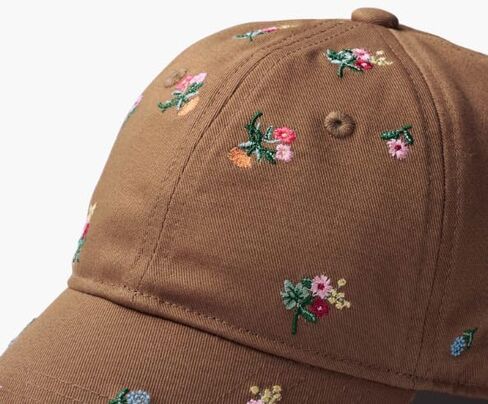 شركة RIFLE PAPER CO. قبعة بيسبول Ditsy Dahlia، تصميم كلاسيكي من 6 ألواح، حزام قابل للتعديل، 100% قطن، طباعة مطرزة بالكامل لحفلات الحديقة، مقاس واحد يناسب الجميع in Kuwait