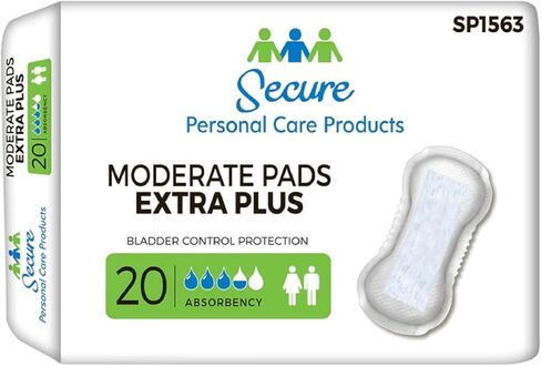 Secure - SP1563 - Bladder Control Pad TotalDry 13.75 Inch Length Moderate Absorbency Polymer Female Disposable in Kuwait