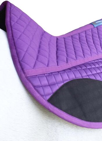 CHALLENGER Quilted Western Purple Barrel Saddle Pad with Fleece Underside Padding – Shock-Absorbing Comfort Training Pad – 26" Spine x 17" Drop 39TS11PR in Kuwait