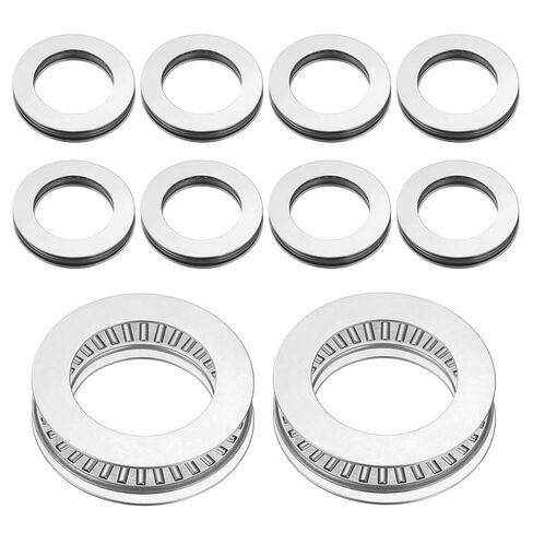 uxcell 10 Sets NTA1828 Thrust Needle Roller Bearings with 20 Washers, Chrome Steel Needle Roller Bearings, ID 1-1/8", OD 1-3/4", Thickness 1/8" in Kuwait