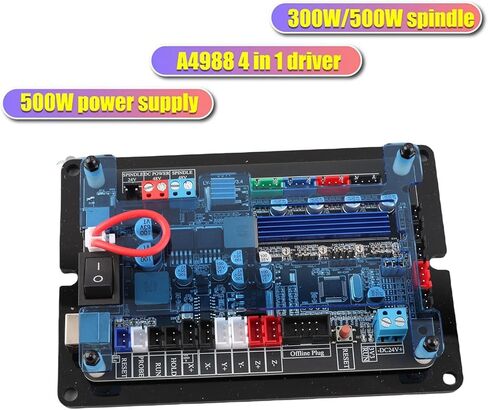 لوحة تحكم GRBL 32 بت مع محرك محاور Y، DC12-48V، سبائك الألومنيوم، تحكم في محرك متدرج 3 محاور، دعم دون اتصال لآلات نقش الأعمال الخشبية in Kuwait