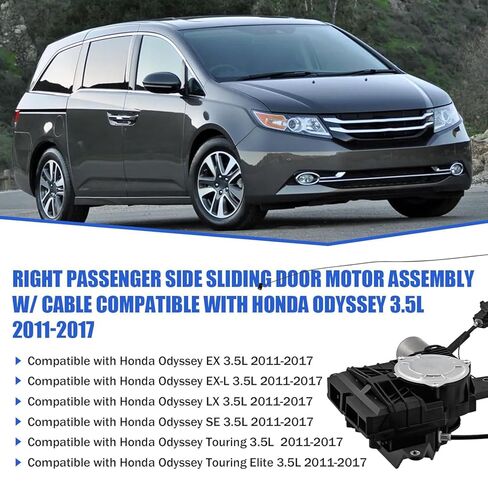 72010-TK8-305 Right Sliding Door Motor Assy Compatible with Honda Odyssey 3.5L 2011-2017 Sliding Door Motor Replace for 747-303 72010-TK8-A01 - w/o chipboard in Kuwait