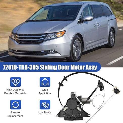 72010-TK8-305 Right Sliding Door Motor Assy Compatible with Honda Odyssey 3.5L 2011-2017 Sliding Door Motor Replace for 747-303 72010-TK8-A01 - w/o chipboard in Kuwait