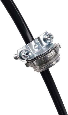 10-Pack ½" Wire Clamps - Steel Clamp Type Cable Connectors - Metallic Conduit Cable Clamp Connectors for Secure Grounding & Cable Protection in Kuwait