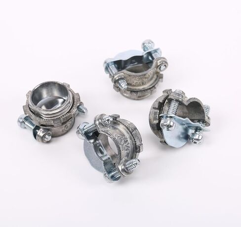 10-Pack ½" Wire Clamps - Steel Clamp Type Cable Connectors - Metallic Conduit Cable Clamp Connectors for Secure Grounding & Cable Protection in Kuwait