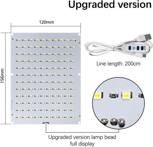 Upgrated for Bambu CMYK Lithophane LED Backlight Board Kit, 120 Lamp Beads with Adjustable Brightness for Bambu Lab A1/A1 Mini Combo/P1S/P1P/X1C/X1E AMS 3D Printer, CMYK Lithophane Light Panel in Saudi Arabia
