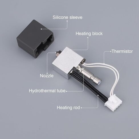 مجموعة Hotend لـ Kobra S1 Combo ACE Pro، طقم بثق رأس الطباعة Hotend مع قطعة واحدة من ملحقات النهاية الساخنة وقطعتين من الأكمام السيليكون و4 قطع فوهات فولاذية صلبة in Kuwait
