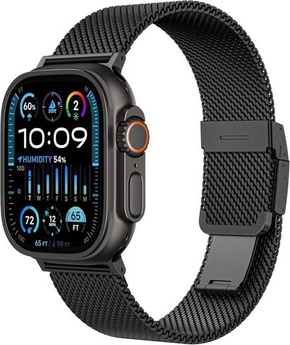 Stainless Steel Mesh Loop for Apple Watch Band 49mm 46mm 45mm 44mm 42mm 41mm 40mm 38mm Men Women, Magnetic Watch Strap for iWatch Series 10/9/8/7/6/5/4/3/2/1 Ultra 2/1 SE in Saudi Arabia