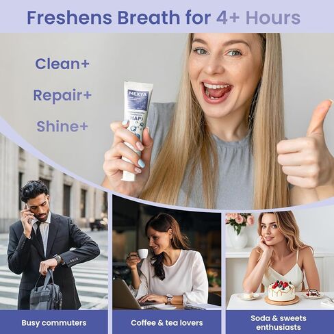 7.5% Nano Hydroxyapatite Toothpaste for Adults and Kids, Teeth Whitening & Sensitivity Relief, Fresh Mint Fluoride-Free Formula（2PCS） in Kuwait