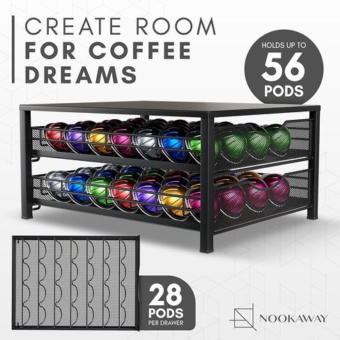 K Cup Holder - Coffee Bar Organizer لـ Confertop - K كوب درج منظم - إكسسوارات محطة القهوة - حاملي كوريج القهوة لجراب العدادات الصغيرة - KPOD KCUP Storage - Coffee Pods Holder in Saudi Arabia