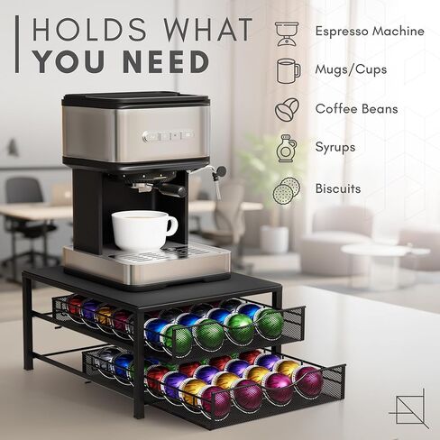K Cup Holder - Coffee Bar Organizer لـ Confertop - K كوب درج منظم - إكسسوارات محطة القهوة - حاملي كوريج القهوة لجراب العدادات الصغيرة - KPOD KCUP Storage - Coffee Pods Holder in Saudi Arabia