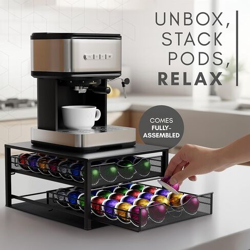 K Cup Holder - Coffee Bar Organizer لـ Confertop - K كوب درج منظم - إكسسوارات محطة القهوة - حاملي كوريج القهوة لجراب العدادات الصغيرة - KPOD KCUP Storage - Coffee Pods Holder in Saudi Arabia