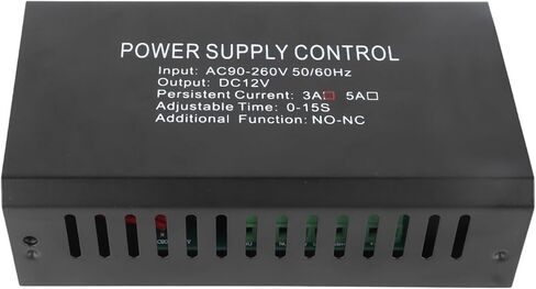 12V 3A Access Control Power Supply, 90-260V Input, 3KW Output, ABS Housing - Stable Voltage, High Efficiency, Ideal for Door Lock Security Systems in Kuwait
