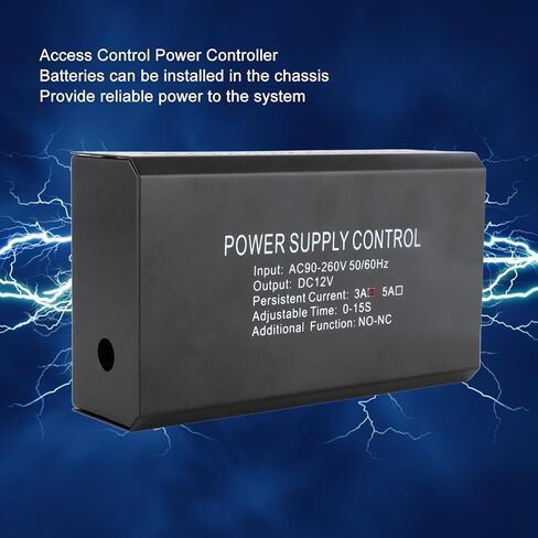 12V 3A Access Control Power Supply, 90-260V Input, 3KW Output, ABS Housing - Stable Voltage, High Efficiency, Ideal for Door Lock Security Systems in Kuwait