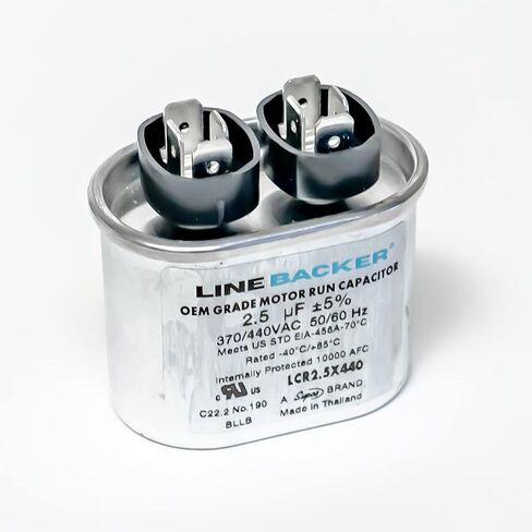 Supco Capacitor Oval Run 2.5 uf 370/440 Volts for HVAC Motors Compressors LCR2.5X440 Linebacker in Kuwait