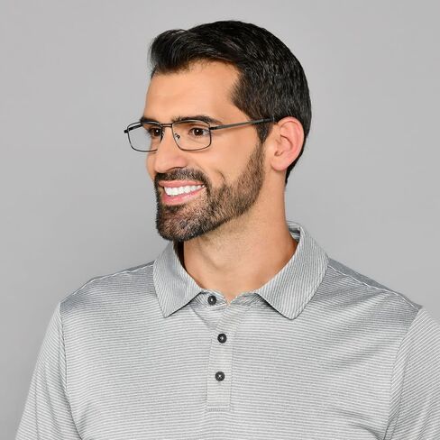 Men's Observer Square Reading Glasses, Dark Gunmetal, 54 mm in Saudi Arabia