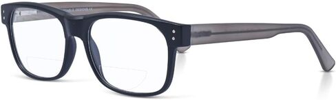 DEBSPECS XL Bifocal Readers for Men – 5.4" Wide Frame, Dual Lenses – Oversized Fit – Spring Hinges By Debby Burk Optical in Kuwait