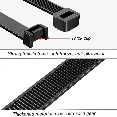 24 inch zip ties heavy duty outdoor use 100 pcs long zip ties black cable ties wraps large plastic tie uv resistant 120 lbs Tensile Strength in Saudi Arabia