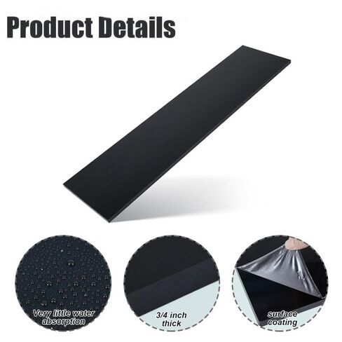 لوح HDPE مقاس 12 × 48 بوصة بسمك 3/4 بوصة، أبيض in Kuwait