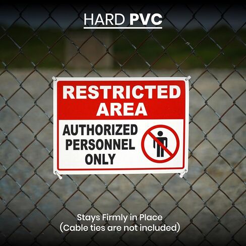 5 × الموظفين المعتمدين للمنطقة المحظورة فقط | لافتة فقط للموظفين المعتمدين من مادة PVC مقاس 10 × 7 بوصة | مقاومة للأشعة فوق البنفسجية، مقاومة للماء، لا تدخل اللافتات | لا توجد علامات دخول في الهواء الطلق in Kuwait