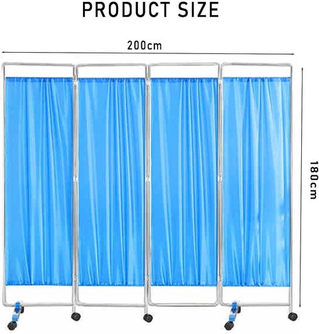 3/4/5 Pieces Folding Screen,304 Stainless 6 Feet Tall Steel Adult Room Divider,for Hospital Clinic Home(4piece) in Saudi Arabia