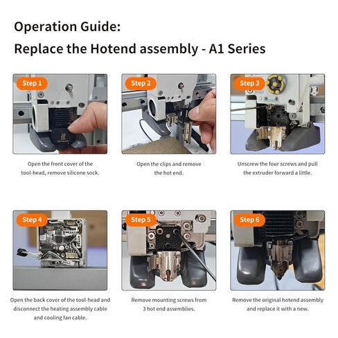 مجموعة تسخين Hotend لـ A1/ A1 Mini: استبدال سريع التغيير مع ثرمستور سخان السيراميك ومشبك قاعدة التثبيت ملحقات الطابعة ثلاثية الأبعاد in Kuwait