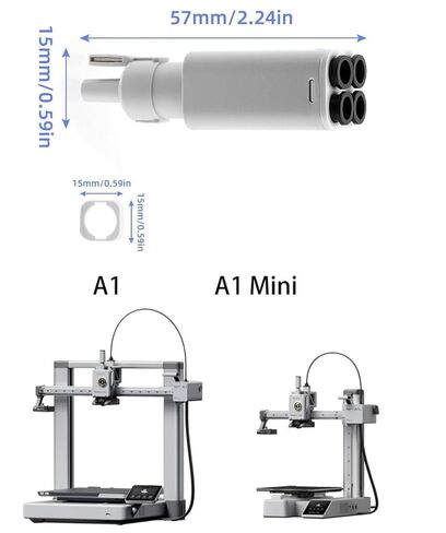 Original Bamboo Lab A1/ A1 Mini AMS Lite Filament Hub,5-Way Filament Hub Components Switch consumables Multi-Color Printing for Bambu Lab A1 Series 3D Printed Accessories in Kuwait
