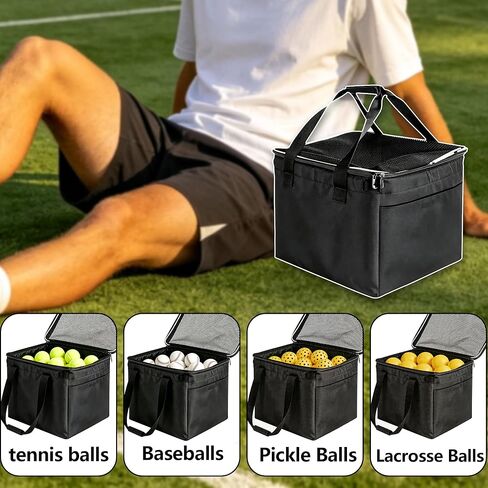 Tennis Ball Bag with Sturdy Bottom, tennis ball,Pickleball, Baseball, Lacrosse & Table Tennis, Teaching, Ball Picking & Organizing (Holds 150 Tennis Balls or 100 Pickleballs) in Kuwait