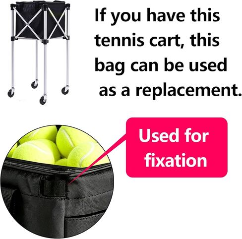Tennis Ball Bag with Sturdy Bottom, tennis ball,Pickleball, Baseball, Lacrosse & Table Tennis, Teaching, Ball Picking & Organizing (Holds 150 Tennis Balls or 100 Pickleballs) in Kuwait