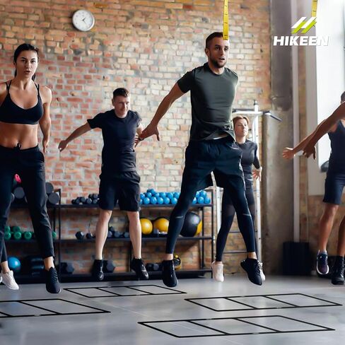 سلم سريع من Hikeen Agility لكرة القدم وكرة السلة - سلم تدريب مطاطي متين لألعاب القدم مع حقيبة حمل، بدون تجميع، معدات تدريب كرة القدم المحمولة وغير القابلة للانزلاق in Kuwait