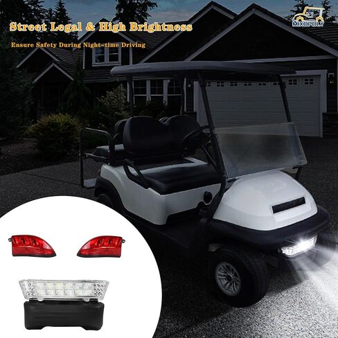 Golf Cart Light Kit for Club Car Precedent 2004-up Gas and Electric Golf Carts, 12V Street Legal Headlight Tail Light Kit with Turn Signal Switch, Horn Button, Hazard Flasher and Brake Pad in Kuwait