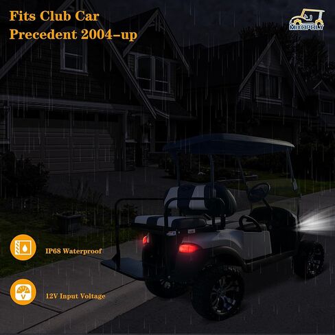 Golf Cart Light Kit for Club Car Precedent 2004-up Gas and Electric Golf Carts, 12V Street Legal Headlight Tail Light Kit with Turn Signal Switch, Horn Button, Hazard Flasher and Brake Pad in Kuwait