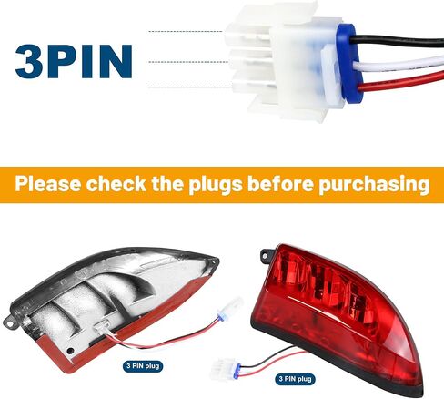 Golf Cart Light Kit for Club Car Precedent 2004-up Gas and Electric Golf Carts, 12V Street Legal Headlight Tail Light Kit with Turn Signal Switch, Horn Button, Hazard Flasher and Brake Pad in Kuwait