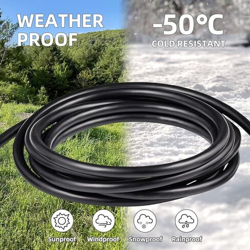 TiFFCOFiO Indoor Outdoor Extension Cord Waterproof, 25 Feet 3 Prong Power Cord for Home and Garden, 16 AWG, 13A/1625W, ETL Listed in Kuwait