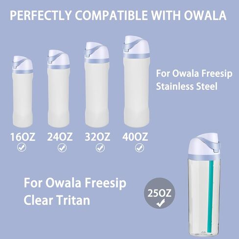 Replacement Lid for Owala Freesip,Compatible with Owala Cup 16oz 24oz 32oz 40oz,BPA-Free,Leakproof Cap Water Bottle for Owala Bottles with Two Stoppers and Two O Seal Rings in Saudi Arabia