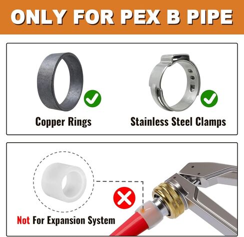 SUNGATOR Pex Washing Machine Outlet Box with Center Drain, Laundry Washer Valve Box, 1/2 Inch Pex Crimp Inlet x 3/4 Inch MHT Outlet，with 4 Crimp Rings in Saudi Arabia