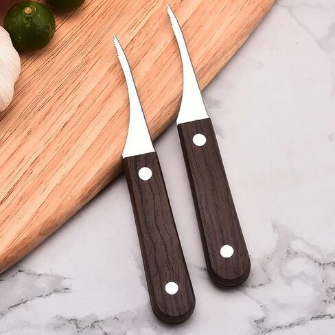 2 Pcs Stainless Steel Shrimp Deveiner Tool, Serrated Shrimp Peeler Shrimp Cleaner Knife for Home Kitchen in Kuwait