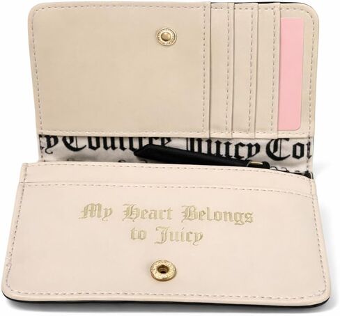 Juicy Couture Women's Slim Elongated Bifold Wallet (Darling Beige) in Saudi Arabia