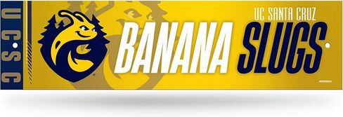 لافتة شارع معدنية قياسية من Rico Industries NCAA UC Santa Cruz Banana Slugs مقاس 4 بوصة × 15 بوصة ديكور منزلي - غرفة النوم - المكتب - كهف الرجل in Kuwait